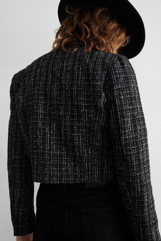 Warehouse Tweed Tailored Jacket With Crystal Buttons 3