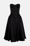 Warehouse Taffeta Bandeau Midi Dress With Full Skirt thumbnail 4