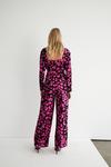 Warehouse Petite Animal Relaxed Sleeve Belted Jumpsuit thumbnail 3