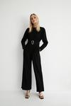 Warehouse Relaxed Sleeve Belted Jumpsuit thumbnail 1