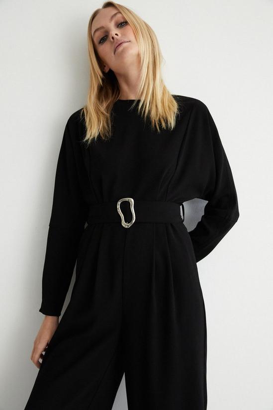 Warehouse Relaxed Sleeve Belted Jumpsuit 2