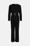 Warehouse Relaxed Sleeve Belted Jumpsuit thumbnail 4