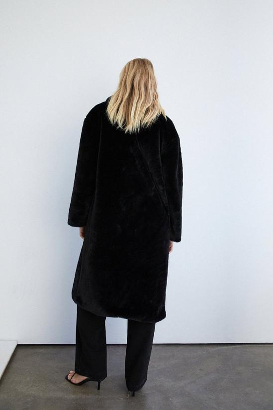 Warehouse Glossy Fur Coat 3