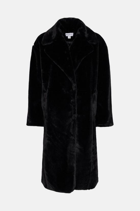Warehouse Glossy Fur Coat 4