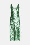 Warehouse Hand Embellished Sequin V Neck Midi Dress thumbnail 4