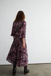 Warehouse Floral Pleated Belted Midi Dress thumbnail 3