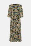 Warehouse Floral Pleated Belted Maxi Dress thumbnail 4
