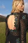 Warehouse WH x William Morris Society Embroidered Open Back Dress thumbnail 2