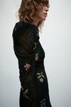 Warehouse WH x William Morris Society Embroidered Open Back Dress thumbnail 5