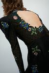 Warehouse WH x William Morris Society Embroidered Open Back Dress thumbnail 6
