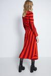 Warehouse Diagonal Stripe Knit Midi Dress thumbnail 5