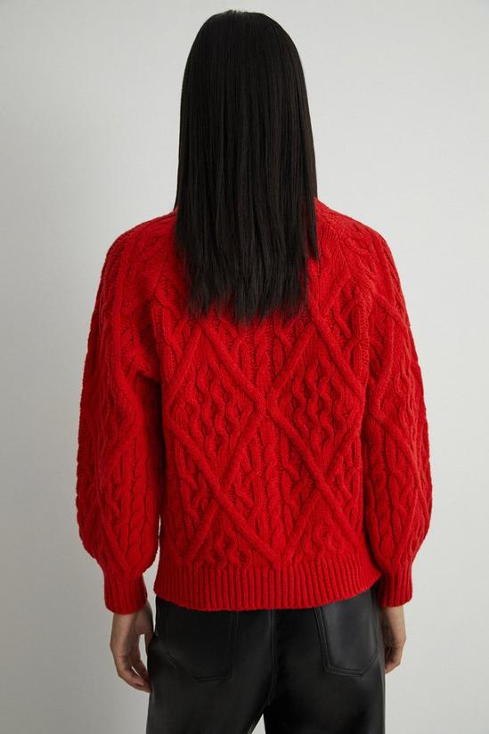 Warehouse Diamond Cable Sequin Knit Jumper 3