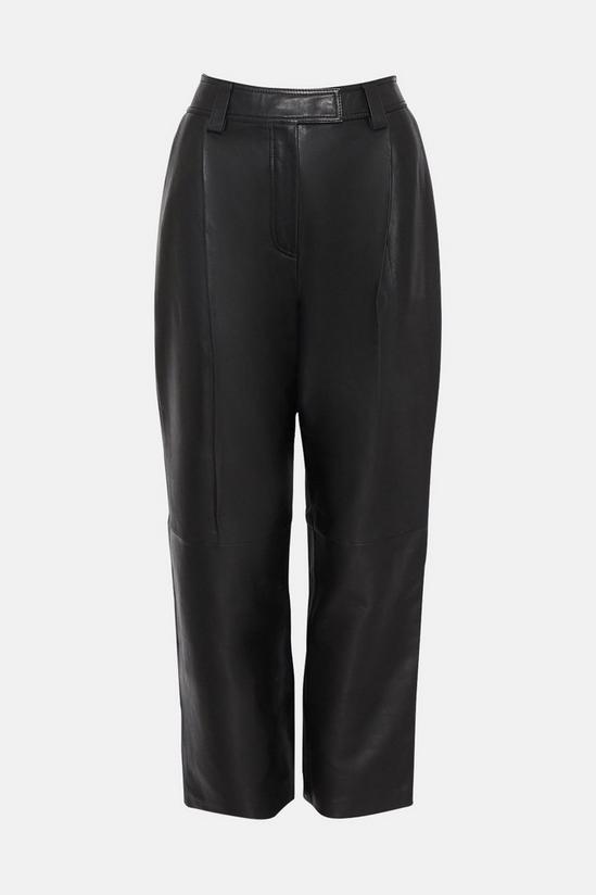 Warehouse Real Leather Peg Trousers 4