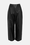 Warehouse Real Leather Wide Crop Trouser thumbnail 4