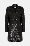 Warehouse Sequin Tweed Double Breasted Blazer Dress thumbnail 4