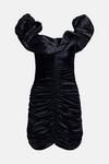 Warehouse Velvet Organza Frill Ruched Mini Dress thumbnail 4