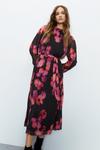 Warehouse Floral Relaxed Pleated Midi Dress thumbnail 1