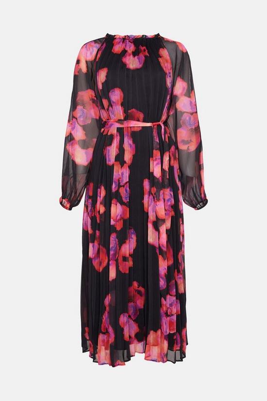 Warehouse Floral Relaxed Pleated Midi Dress 4
