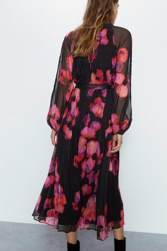 Warehouse Floral Relaxed Pleated Midi Dress 5