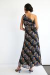 Warehouse Floral Asymmetric Neck Pleated Midi Dress thumbnail 3