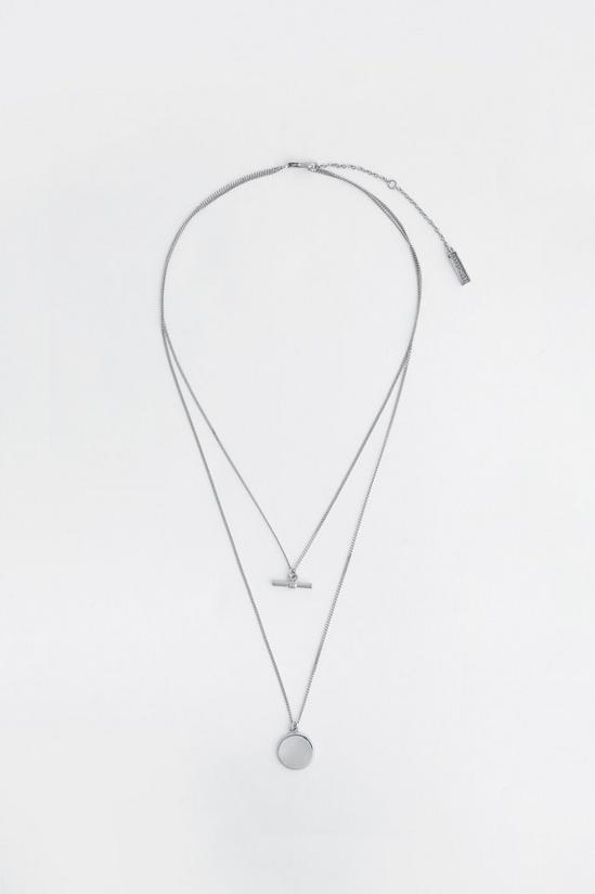 Warehouse Double Chain Pendant Necklace 1