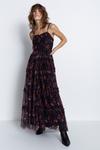 Warehouse Floral Tulle Strappy Maxi Dress thumbnail 1