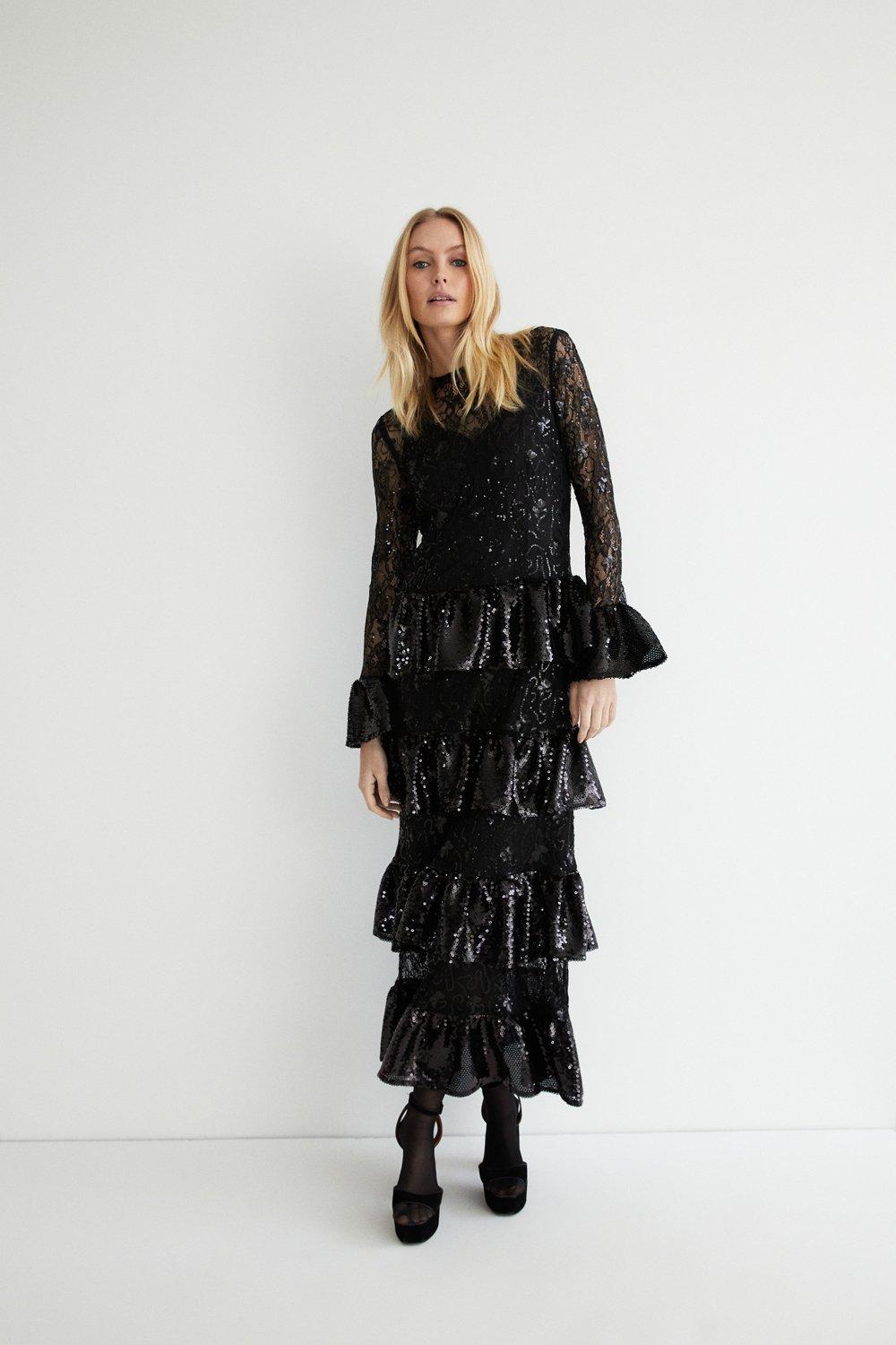 Warehouse hotsell ruffle dress