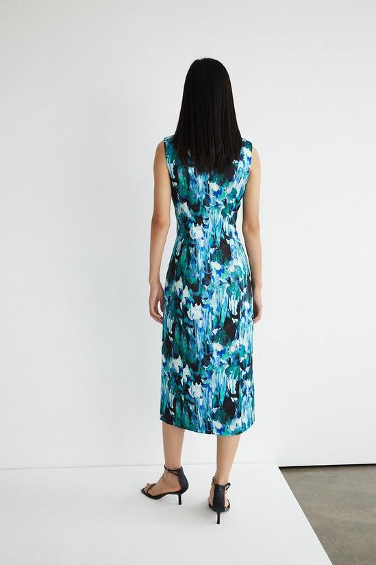 Warehouse Printed Spliced Midi Dress 3