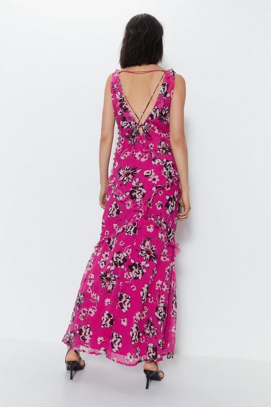 Warehouse Premium Ruffle Detail Floral Maxi Dress 5