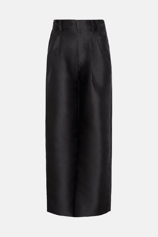 Warehouse Satin Twill High Waisted Wide Leg Trousers 4