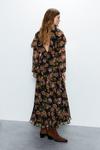 Warehouse Premium Floral Ruffle Detail Tiered Maxi Dress thumbnail 4