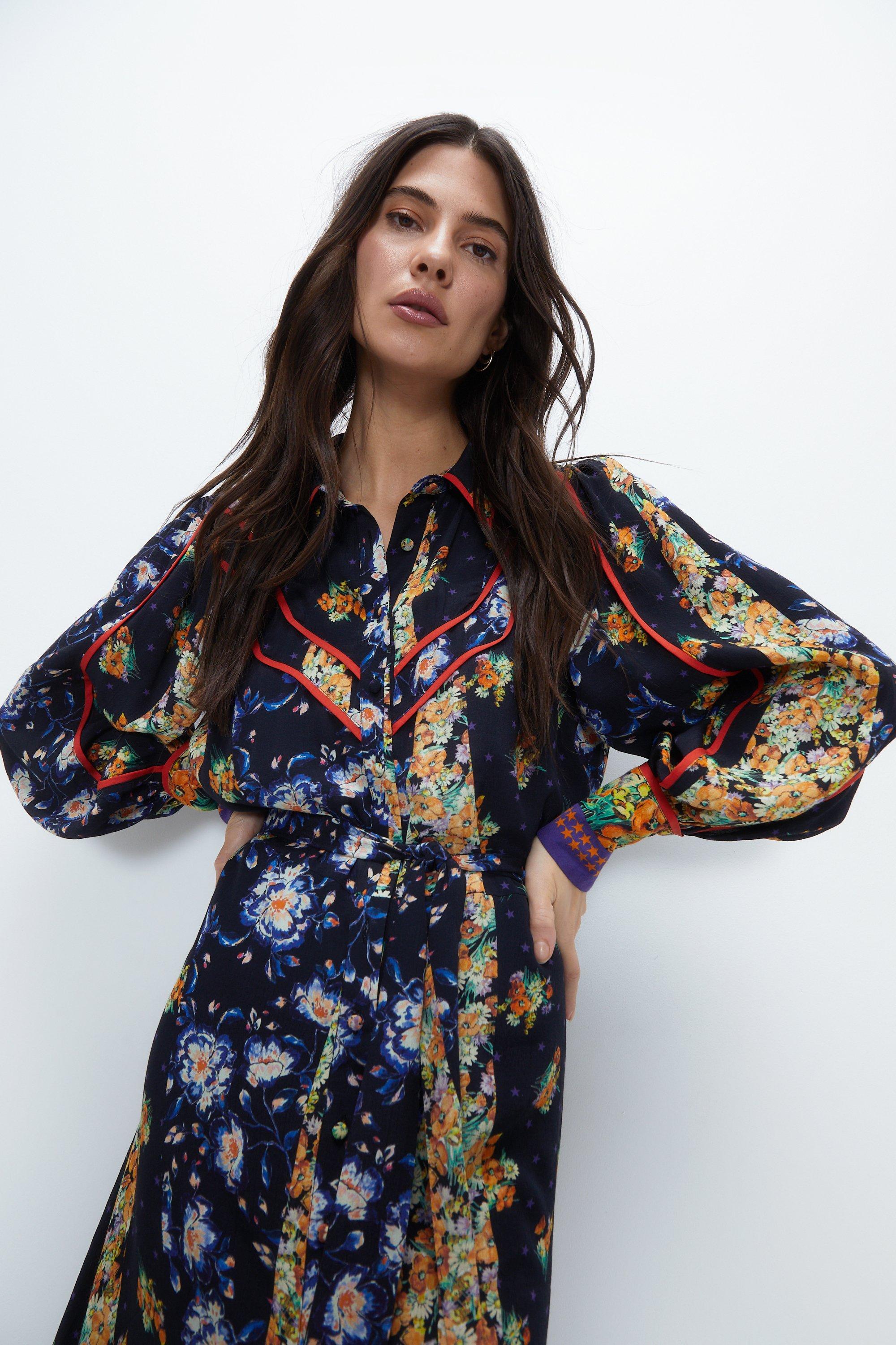 Dresses | Kara Rose Floral Shirtdress | Warehouse