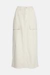 Warehouse Cord Pocket Detail Midi Skirt thumbnail 4