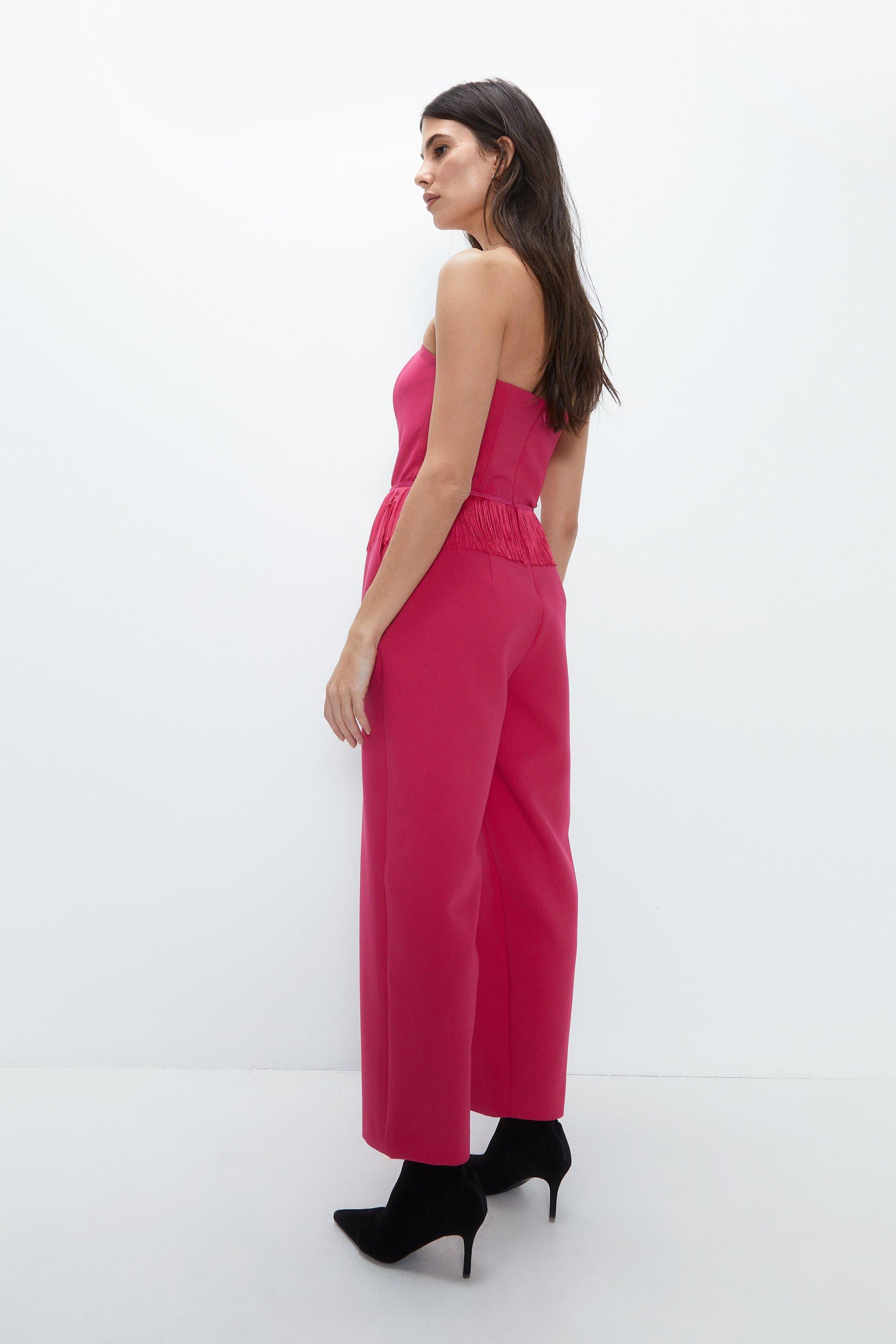 Pink sales tassel jumpsuit