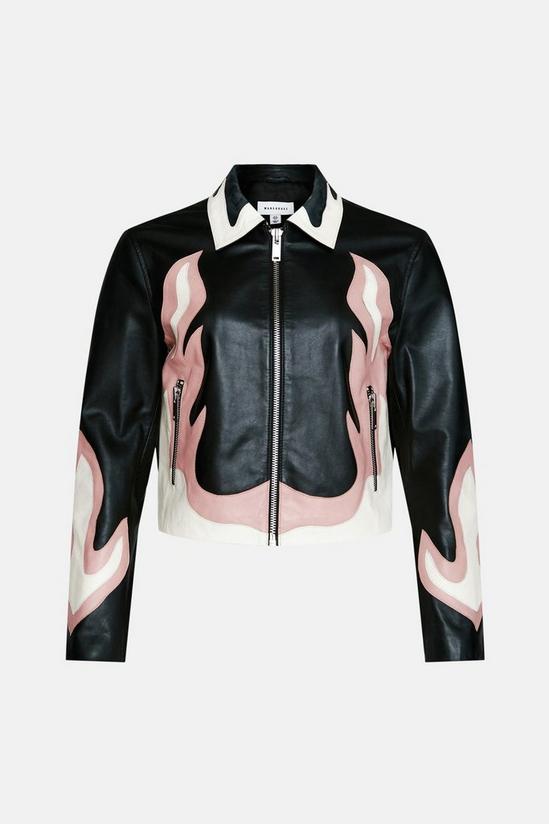 Warehouse Kara Rose Real Leather Flame Jacket 4