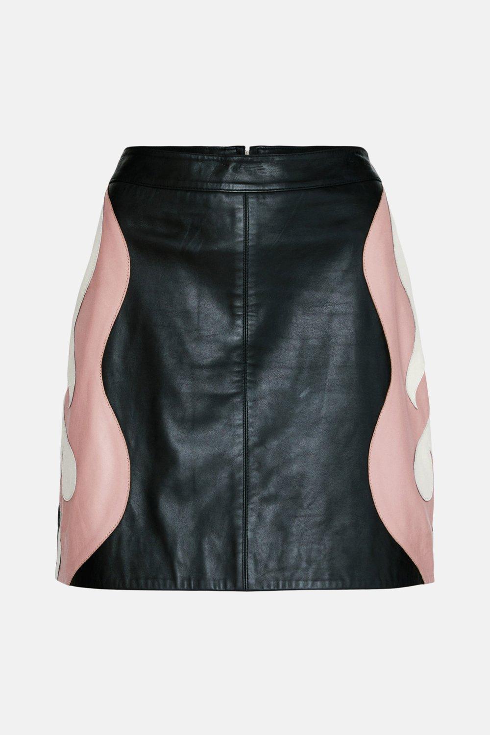 Skirts Kara Rose Real Leather Flame Pelmet Skirt Warehouse