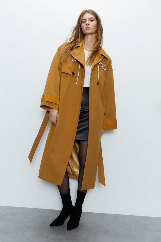 Warehouse Two Tone Trench Coat 1