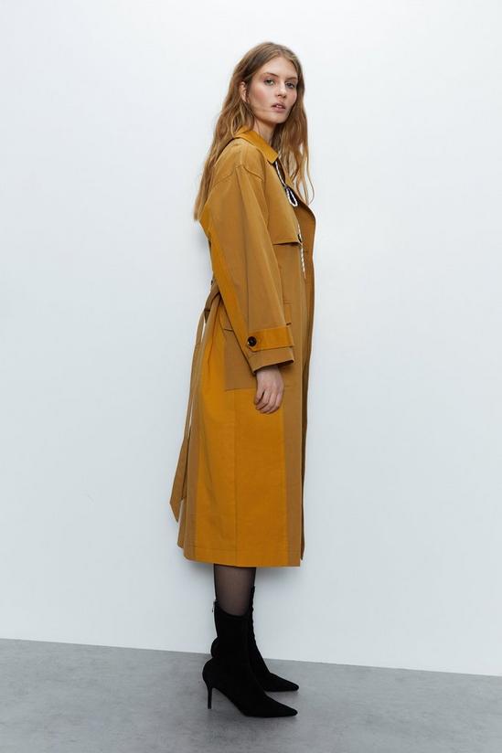 Warehouse Two Tone Trench Coat 3