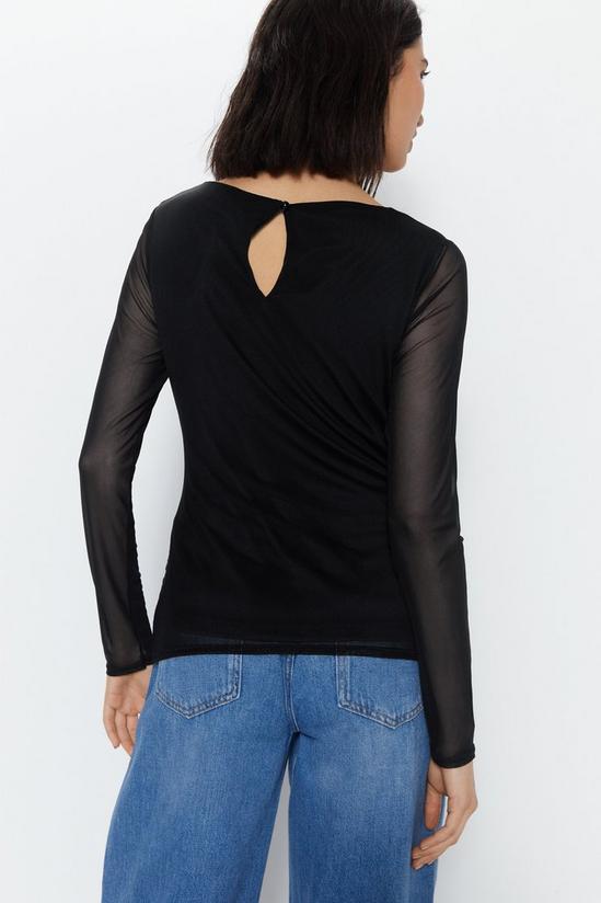 Warehouse Long Sleeve Ruched Top 4