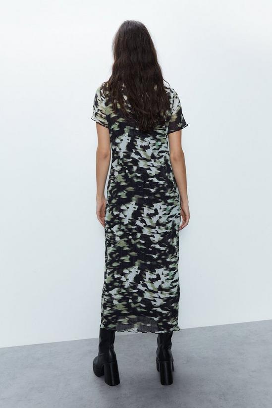Warehouse Pleated Printed Column Midi Dress 5