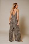 Warehouse Animal Crinkle Slouchy Cover Up Jumpsuit thumbnail 5