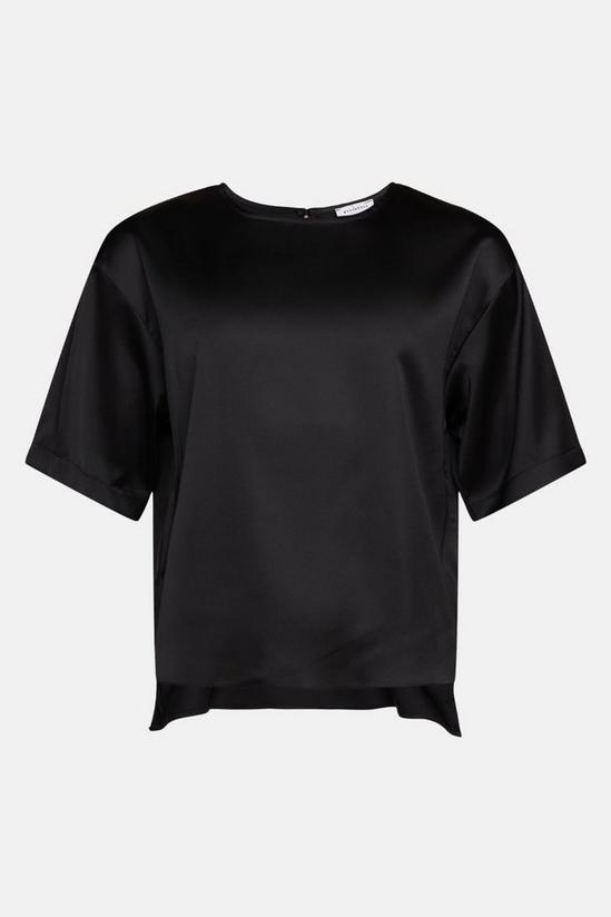 Warehouse Relaxed Fit Boxy Satin Tee 4