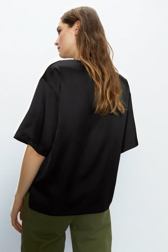 Warehouse Relaxed Fit Boxy Satin Tee 5