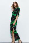 Warehouse Premium Printed Midi Dress With Side Split thumbnail 3