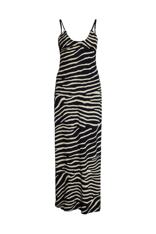 Warehouse Rayon Zebra Rope Halter Neck Maxi Dress 4