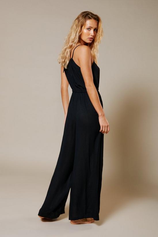 Warehouse Crinkle Ring Side Cover Up Jumpsuit 4