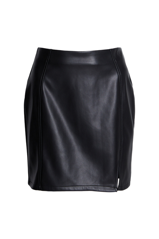 Warehouse Faux Leather Mini Pelmet Skirt 4