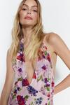 Warehouse Floral Jacquard Halter Plunge Maxi Dress thumbnail 3
