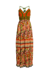 Warehouse Crinkle Rayon Border Print Crochet Top Maxi Dress thumbnail 4
