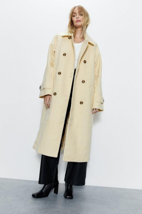 Warehouse Double Breasted Wool Marl Coat 2